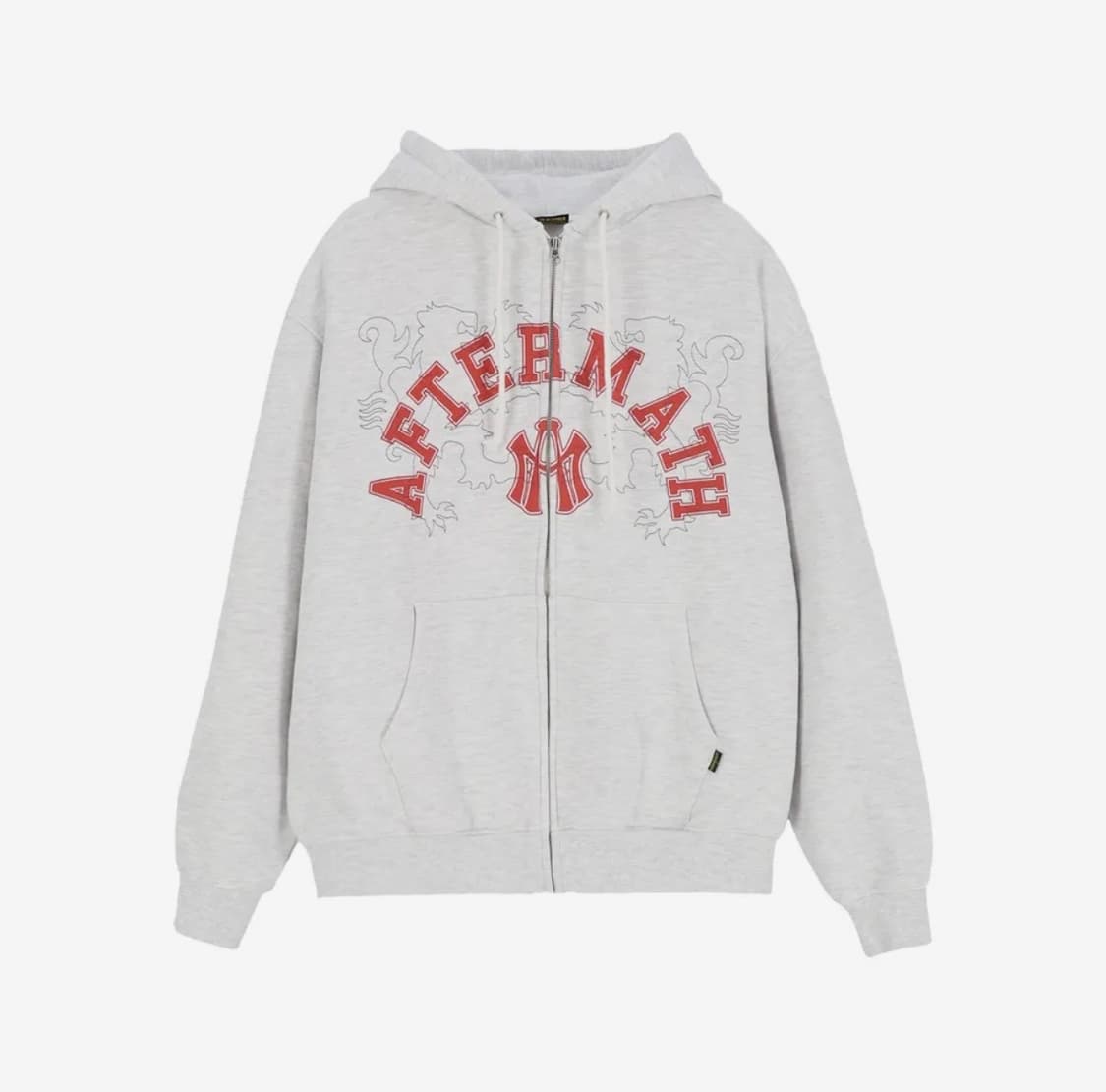 애프터매스 ATM LOGO ZIP HOODIE HEATHER GREY 상품이미지4