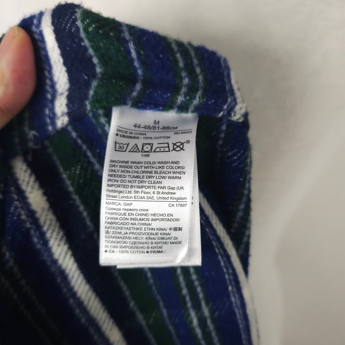 Gap 긴팔남방 남자100사이즈  상품이미지5