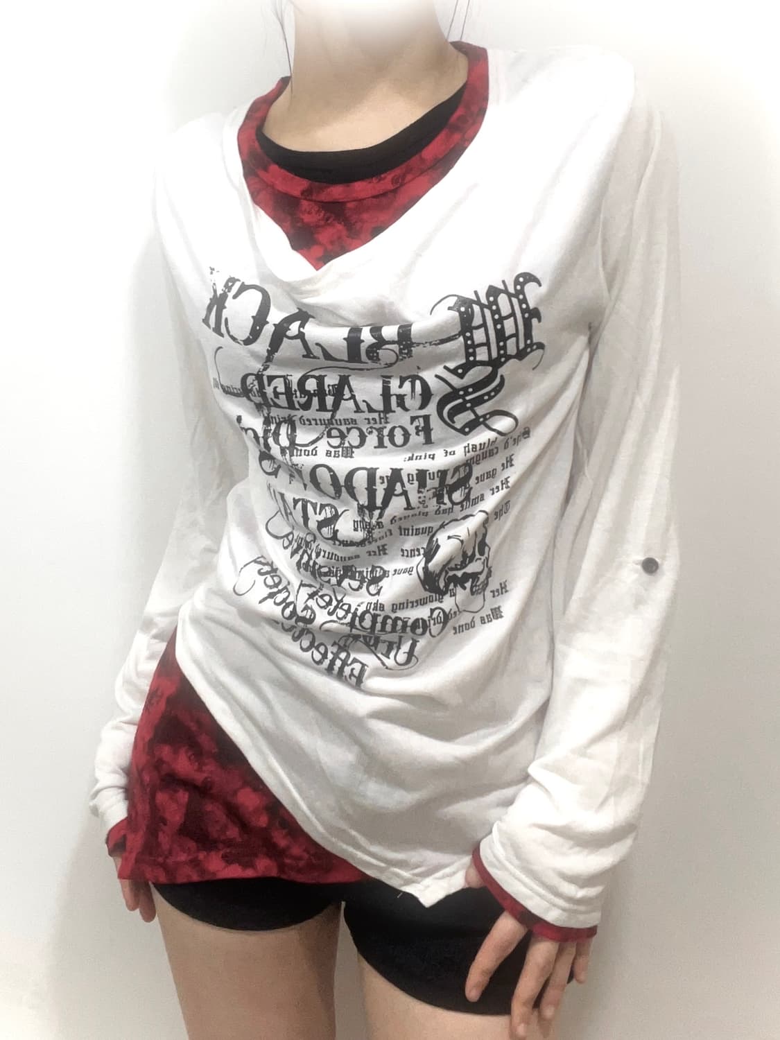 punk layered drape long sleeve 상품이미지5