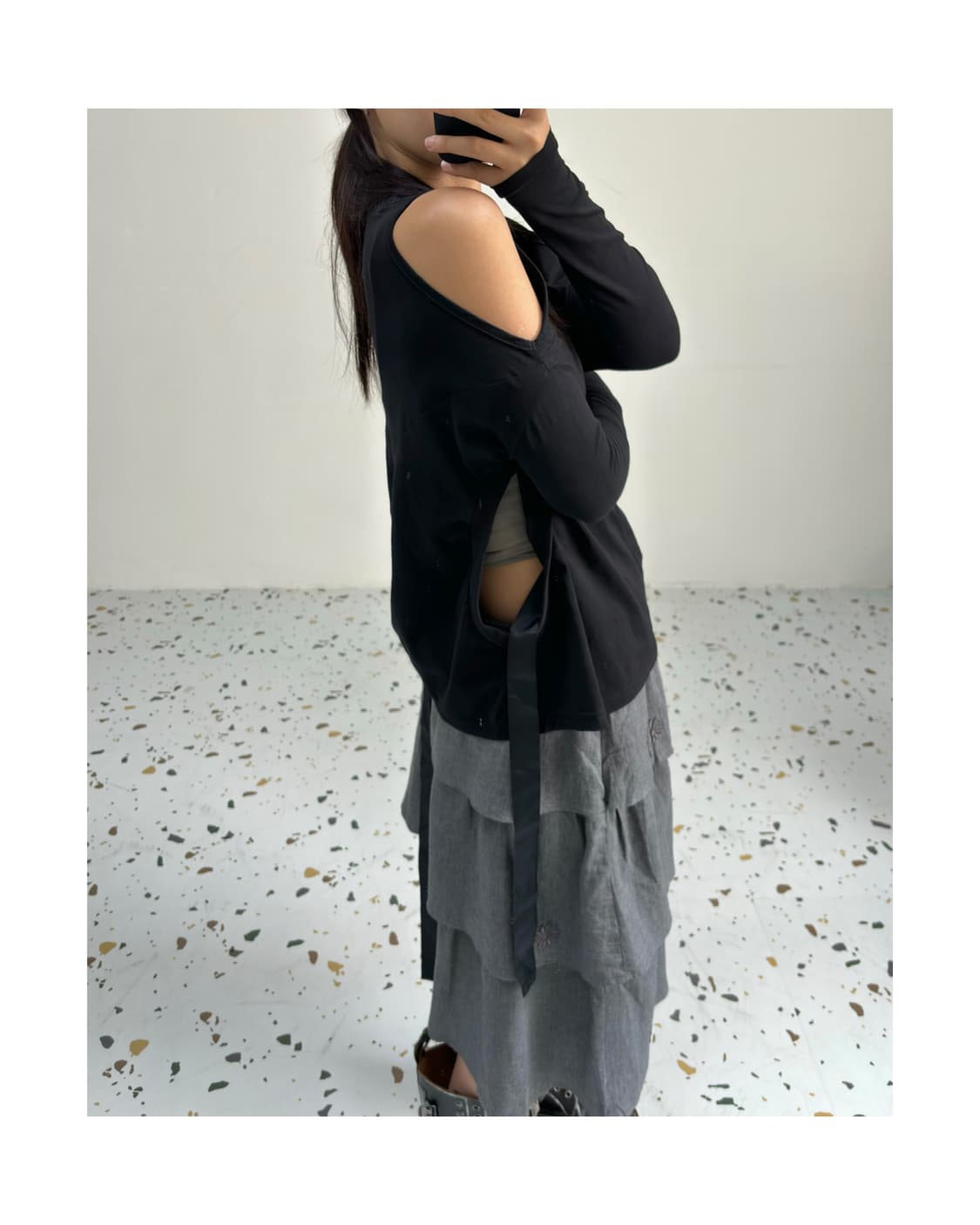 빈티지 컷아웃 티셔츠 상품이미지5