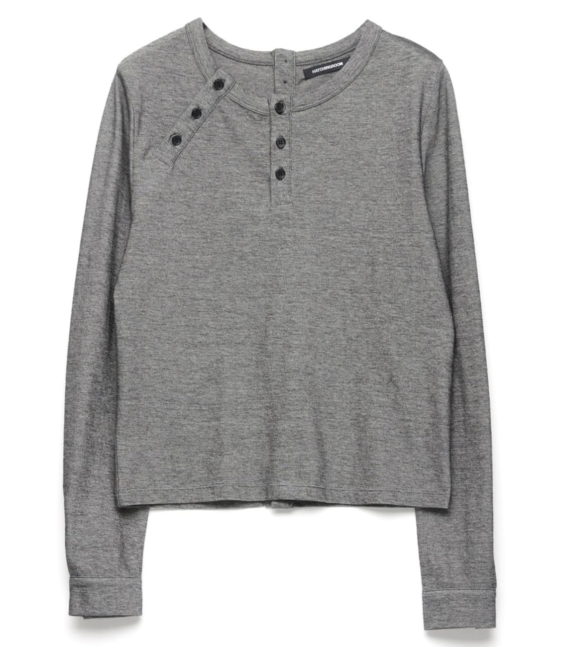[새상품] Henley Neck Tee _ grey 상품이미지2
