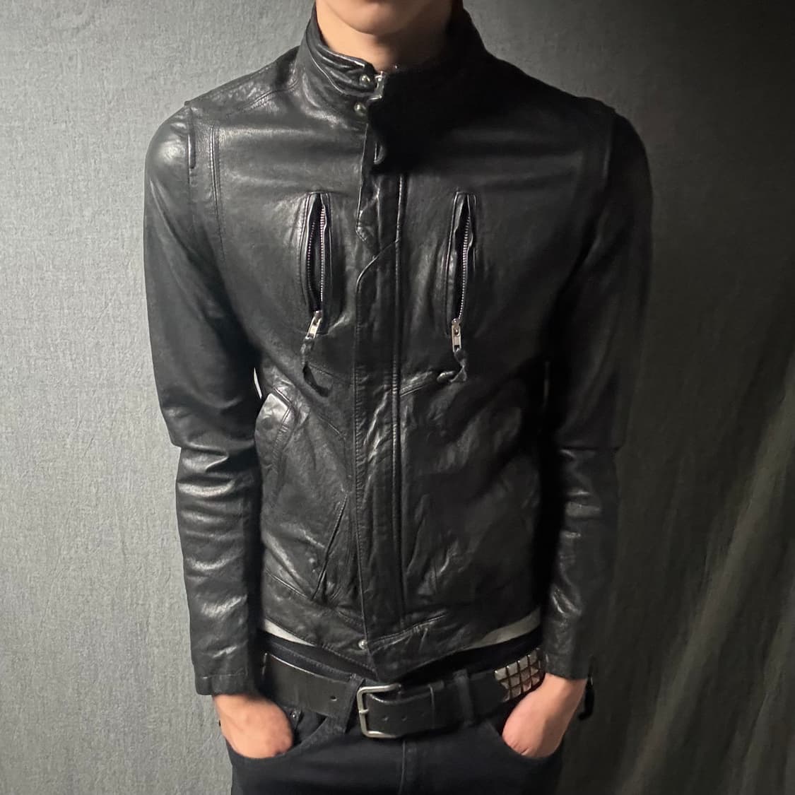 lamb skin leather jacket 상품이미지2