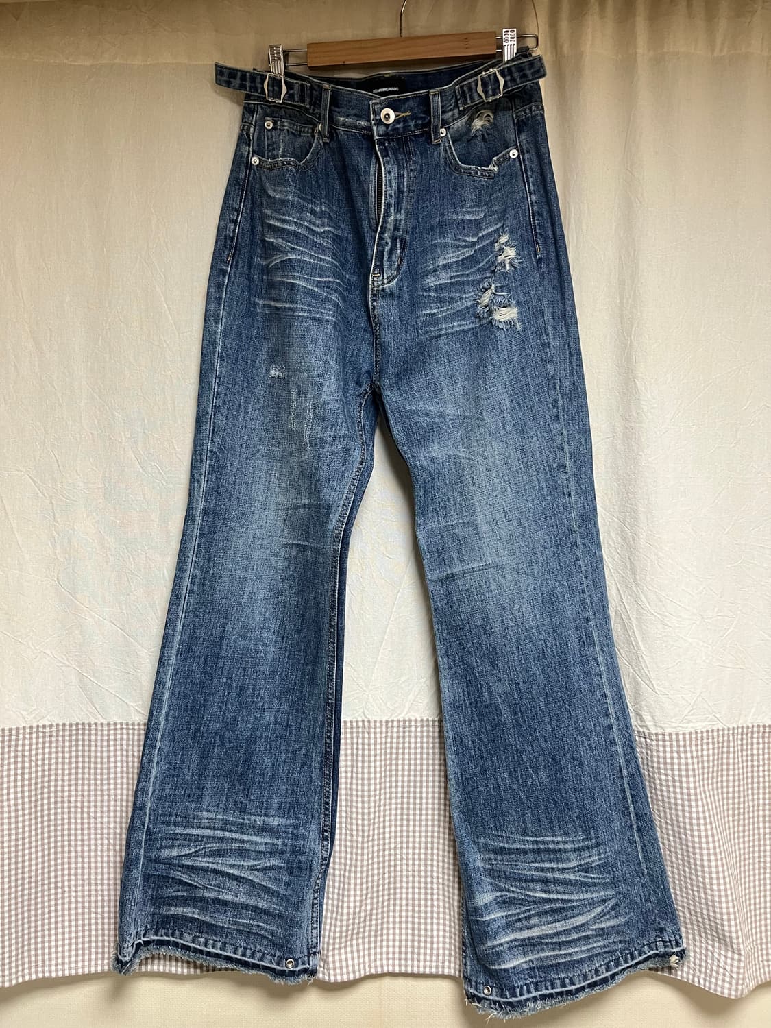 로어링라드 플레어 워시드 데님 팬츠 블루 M 상품이미지4