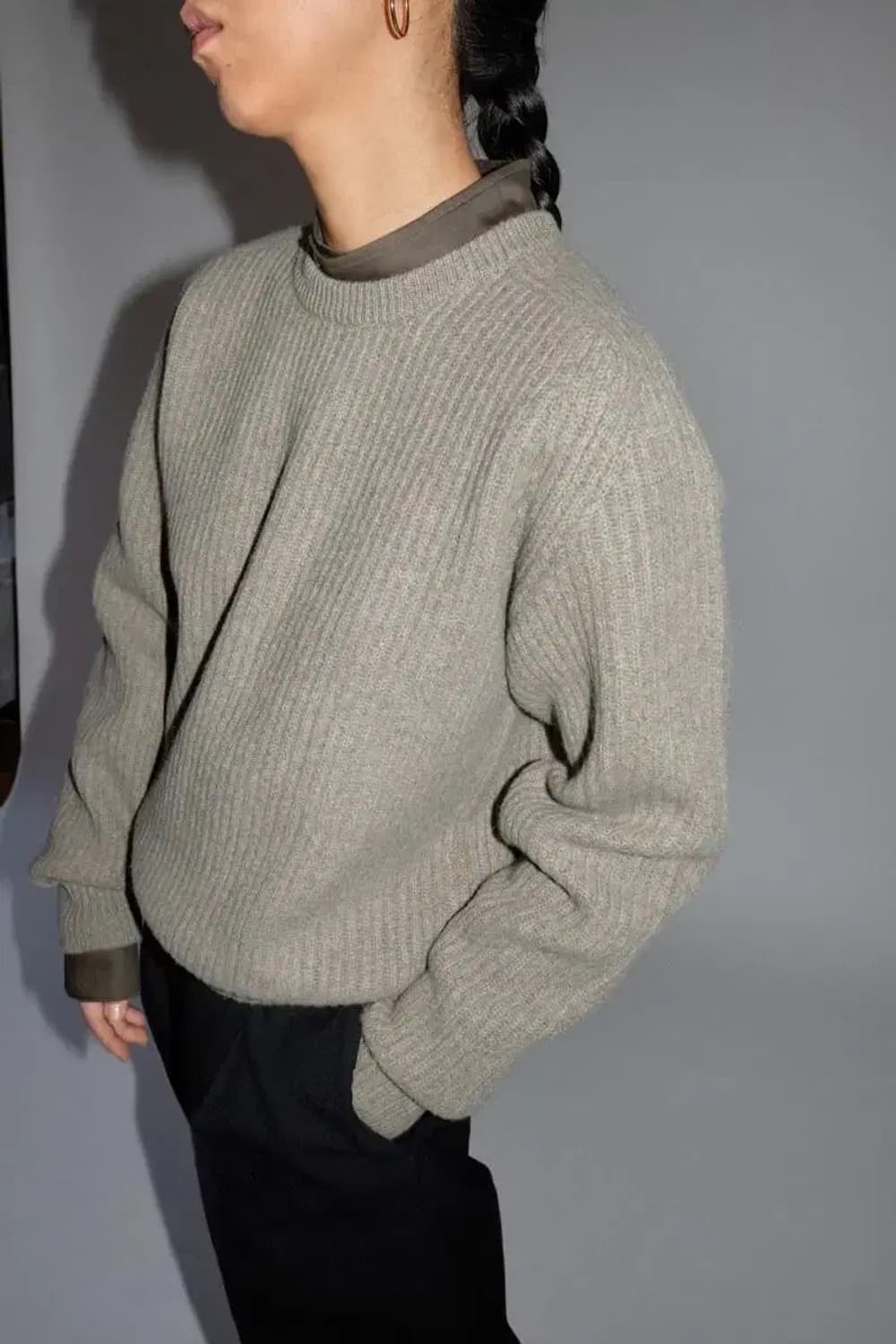 [S] Cristaseya 크리스타세야 캐시미어 립 래글런 니트 상품이미지1