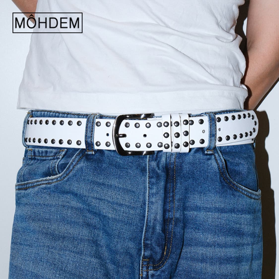 [Unisex]더블 스터드 웨스턴 찡 벨트 상품이미지1