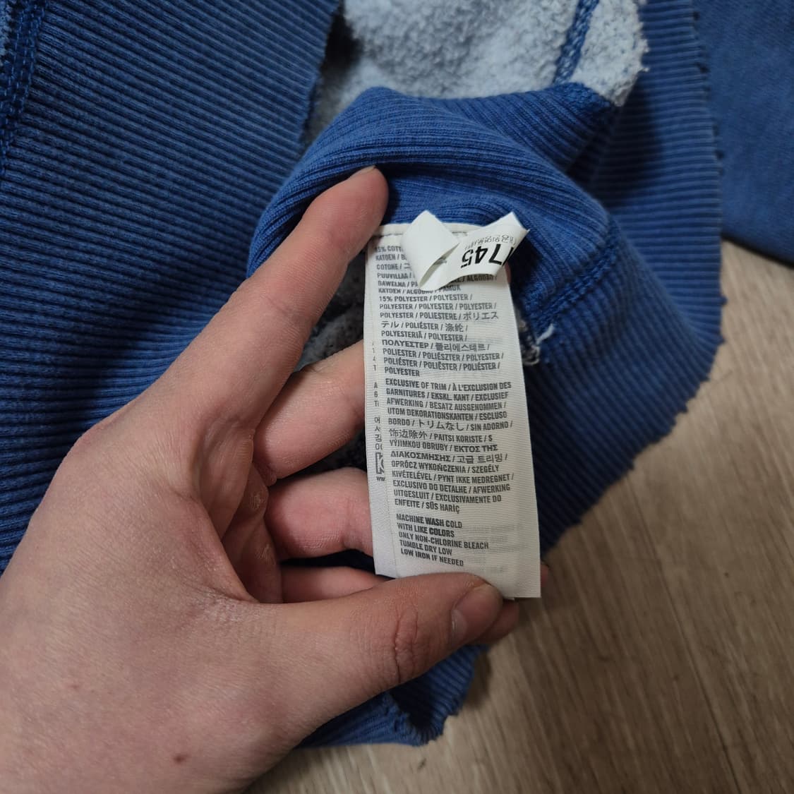 아베크롬비 앤 피치 뉴욕 A&F 1892 블루 후드집업 S(90) 상품이미지8