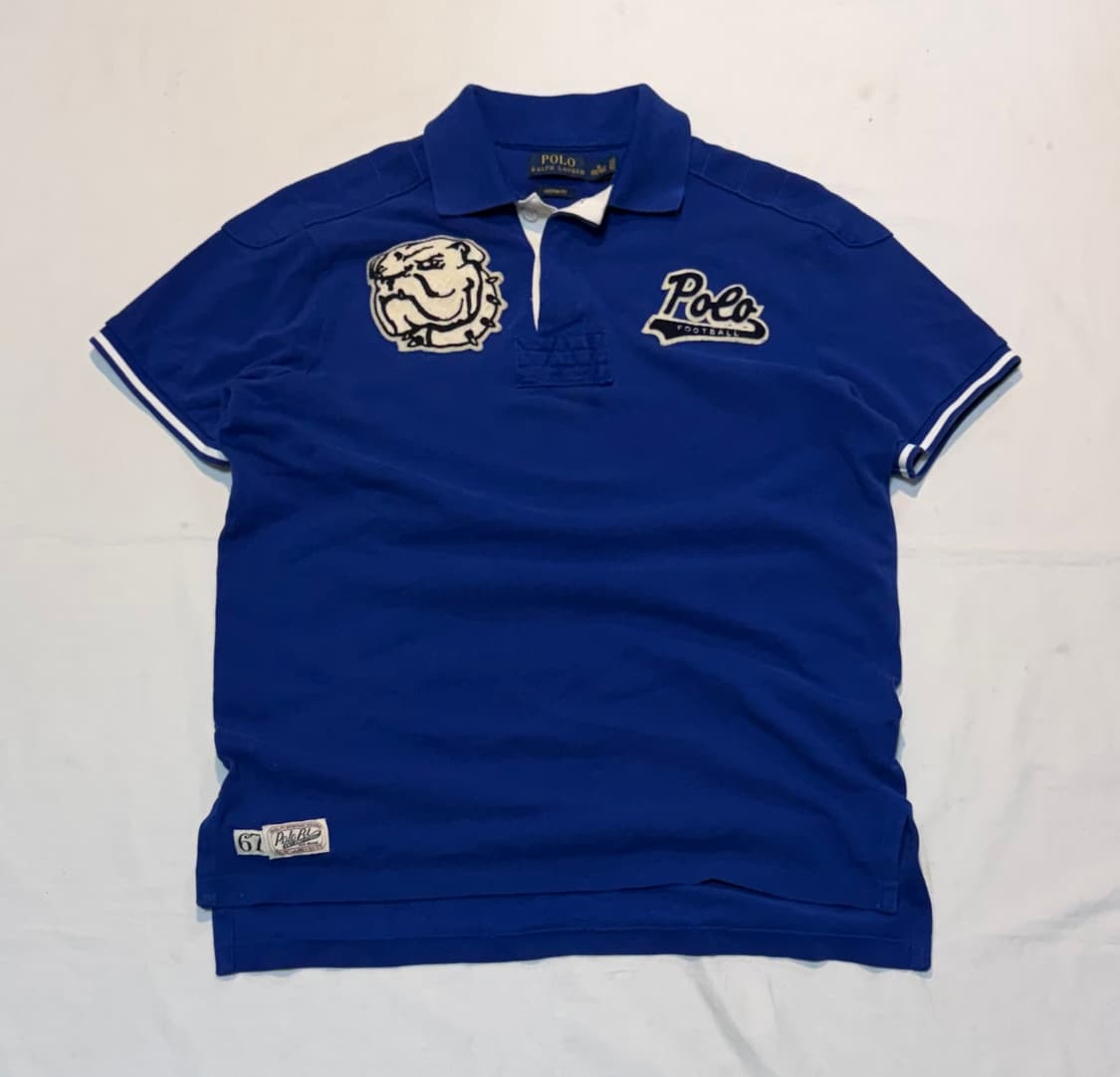 폴로 랄프로렌 치프키프 불독패치 럭비 카라티 블루 상품이미지1
