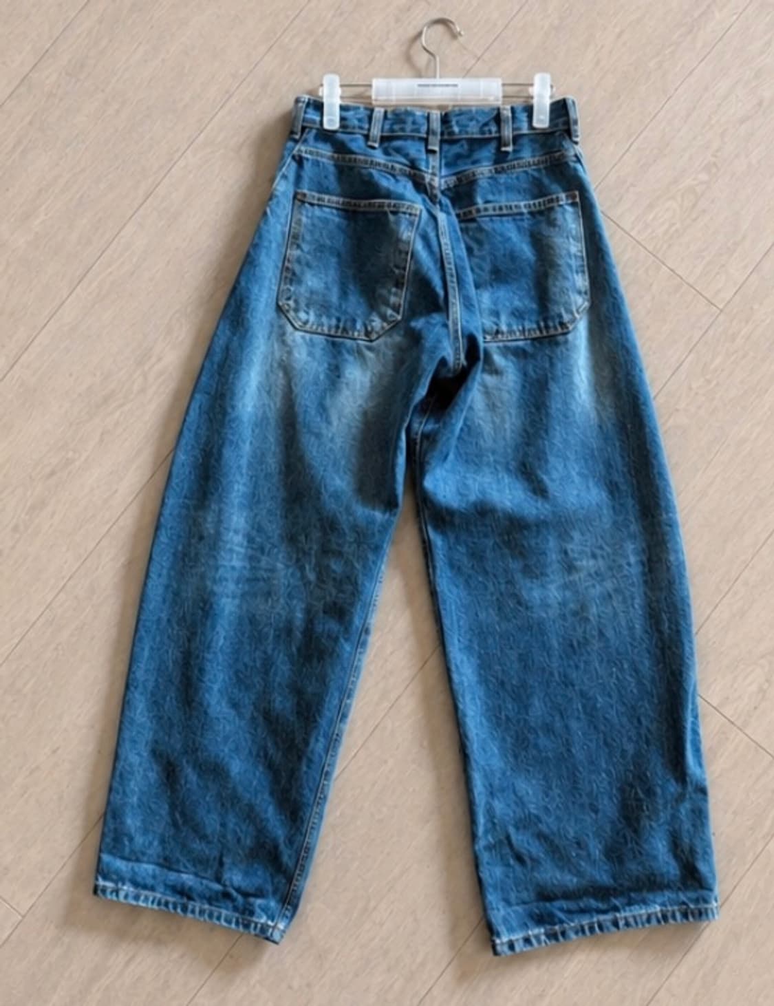 해칭룸 와이드 커브진 블루 2사이즈 상품이미지2