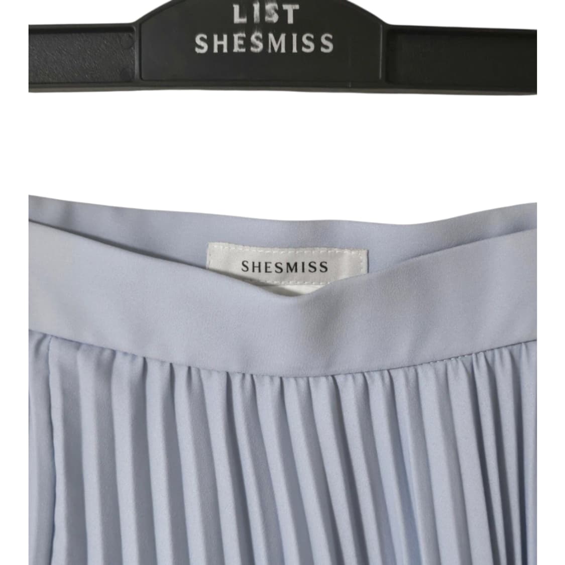 쉬즈미스 블루 기하학 패턴 플리츠 롱 스커트 55 상품이미지4