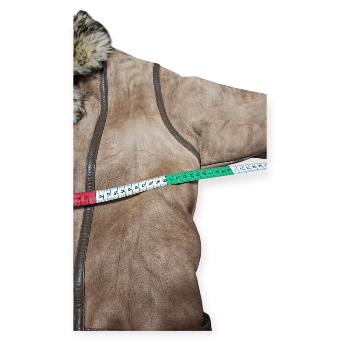 WOODAN 양털 무스탕 리얼레더 퍼 무스탕 빈티지 가죽코트 상품이미지5