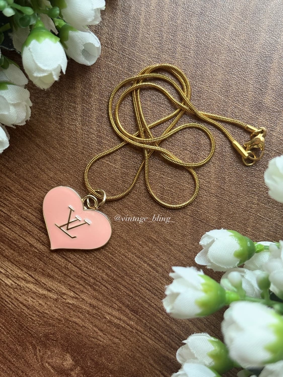 블랙) 루이비통 빅 하트 스네이크 목걸이 상품이미지4