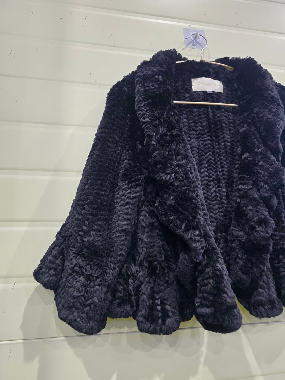 Platinum Blu:pepe 블랙 렉스 퍼 자켓 상품이미지6