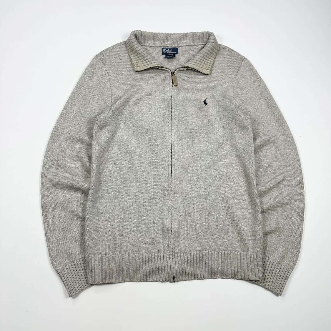 폴로 랄프로렌 포니 걸즈 그레이 니트 집업 (실측 M 여성추천) 상품이미지2
