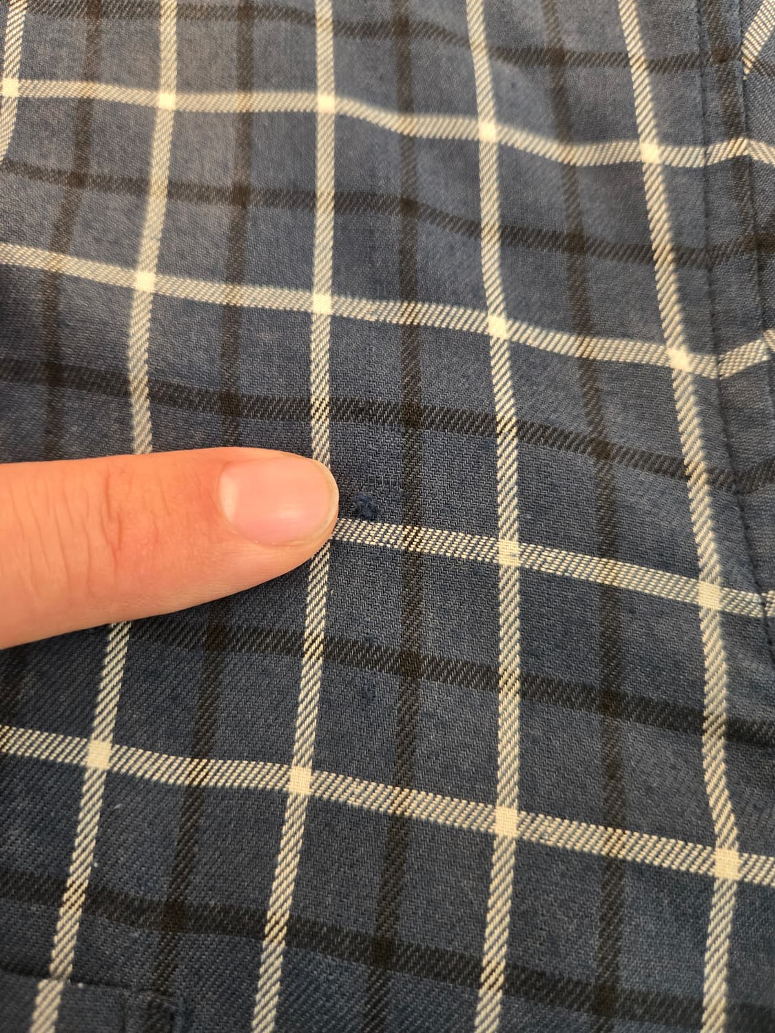 엠포리오알마니 네이비 체크 남방 셔츠 M 상품이미지4