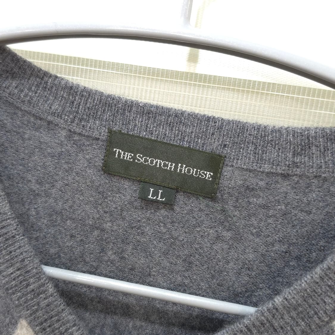 THE SCOTCH HOUSE 아가일 패턴 브이넥 스웨터- 우먼LL 상품이미지5