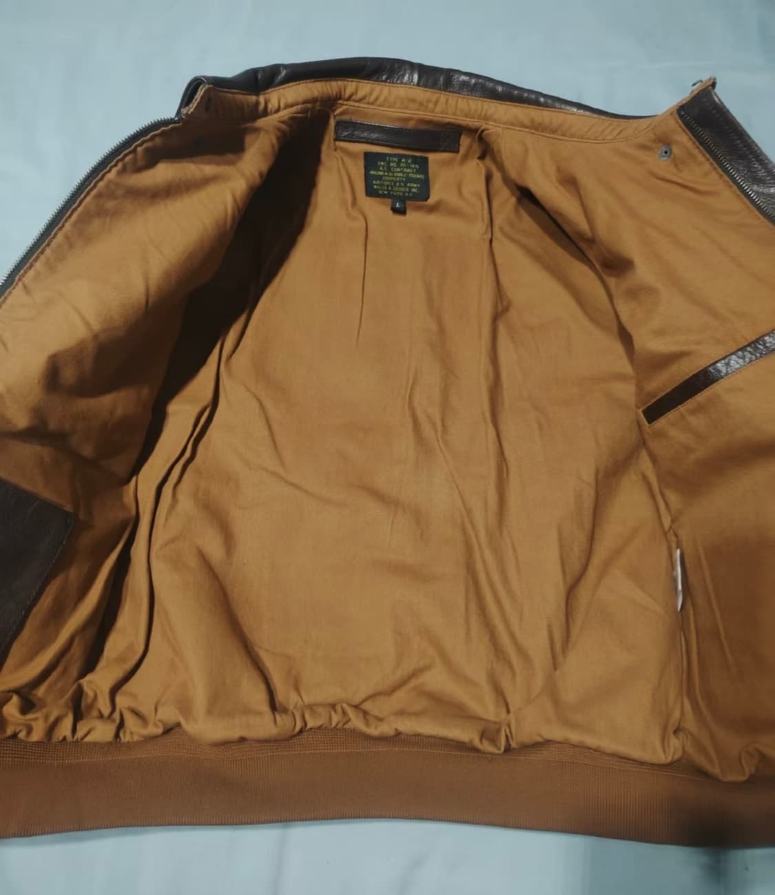 영국 태닝 고트스킨 A-2 플라이트 자켓 상품이미지3