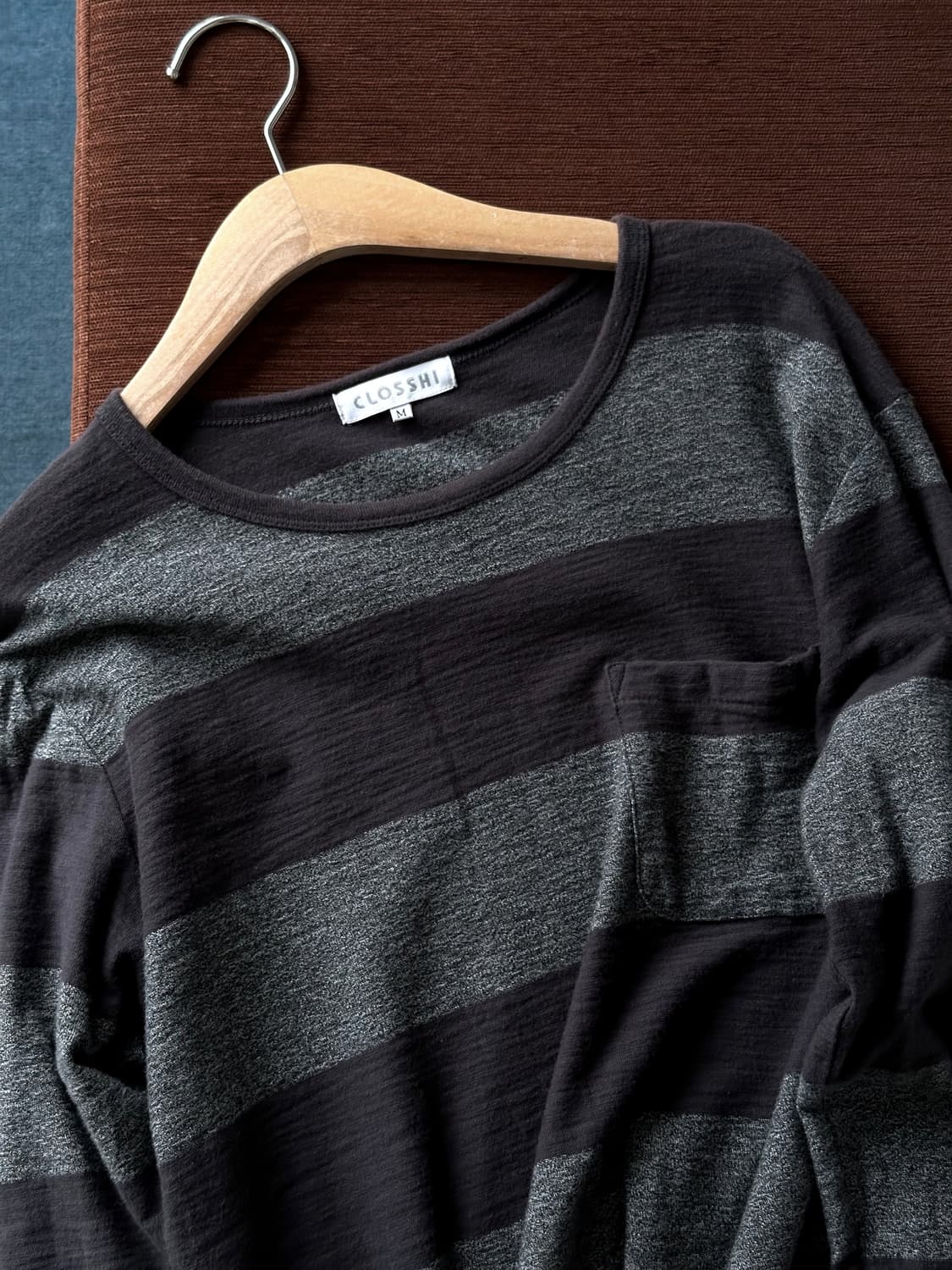 Border stripe design L/S top 상품이미지1