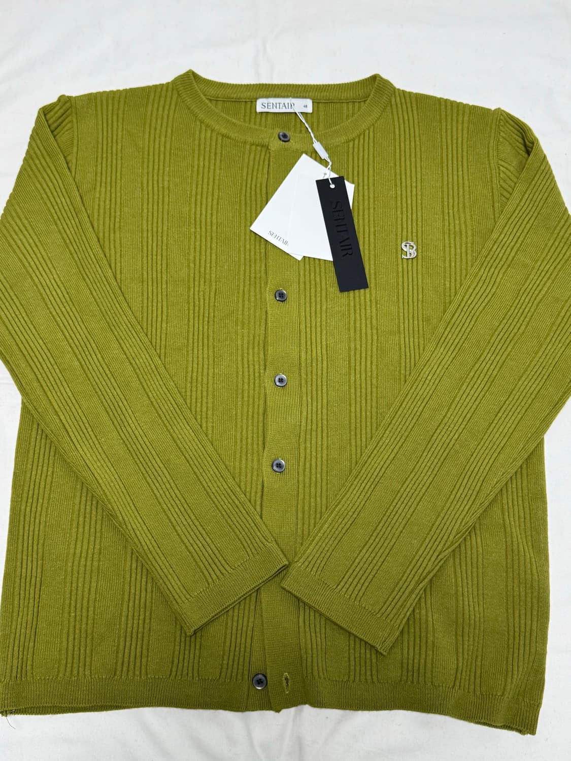 센테어 / 리브드 니트 가디건 (카키) / 48 상품이미지2