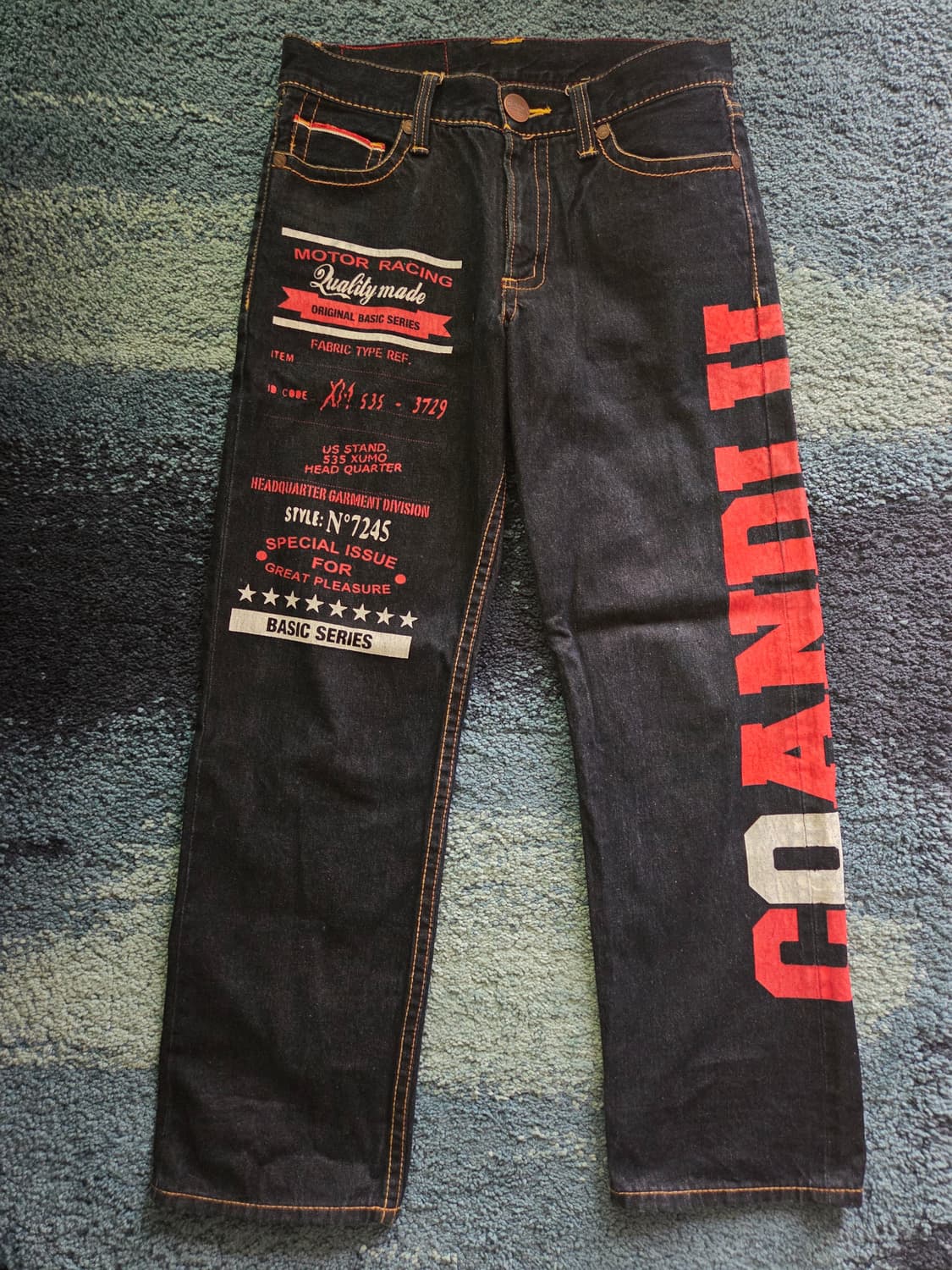 Coandlu 셀비지 프린팅 청바지 상품이미지1