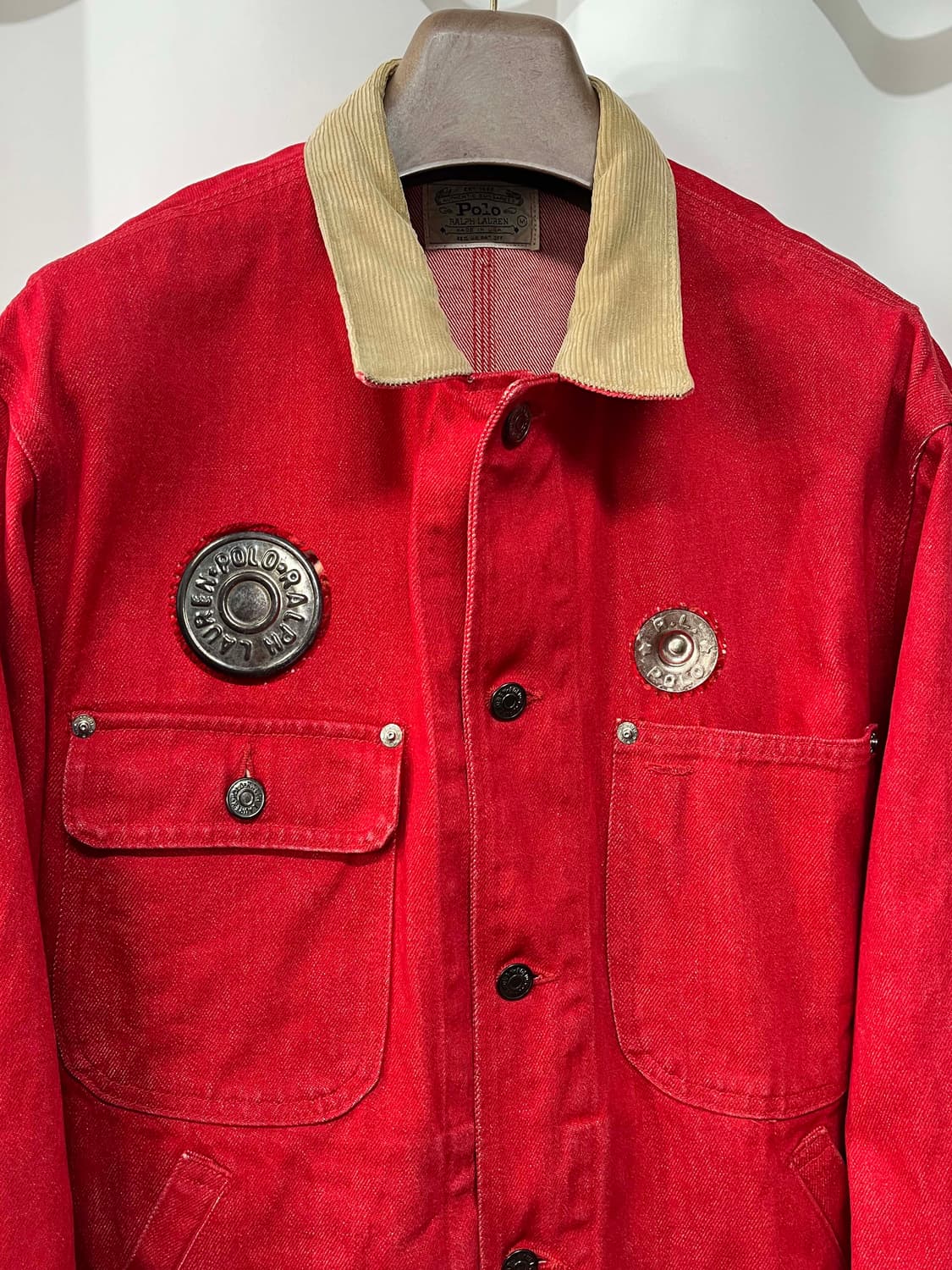 80's usa 폴로 랄프로렌 헤비캔버스 덩가리 데님 트러커 자켓 상품이미지5