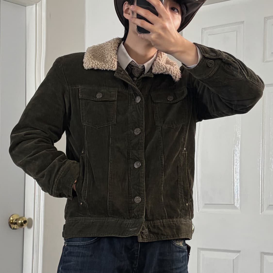 코듀로이 자켓 카키 아메리칸 캐주얼 상품이미지2