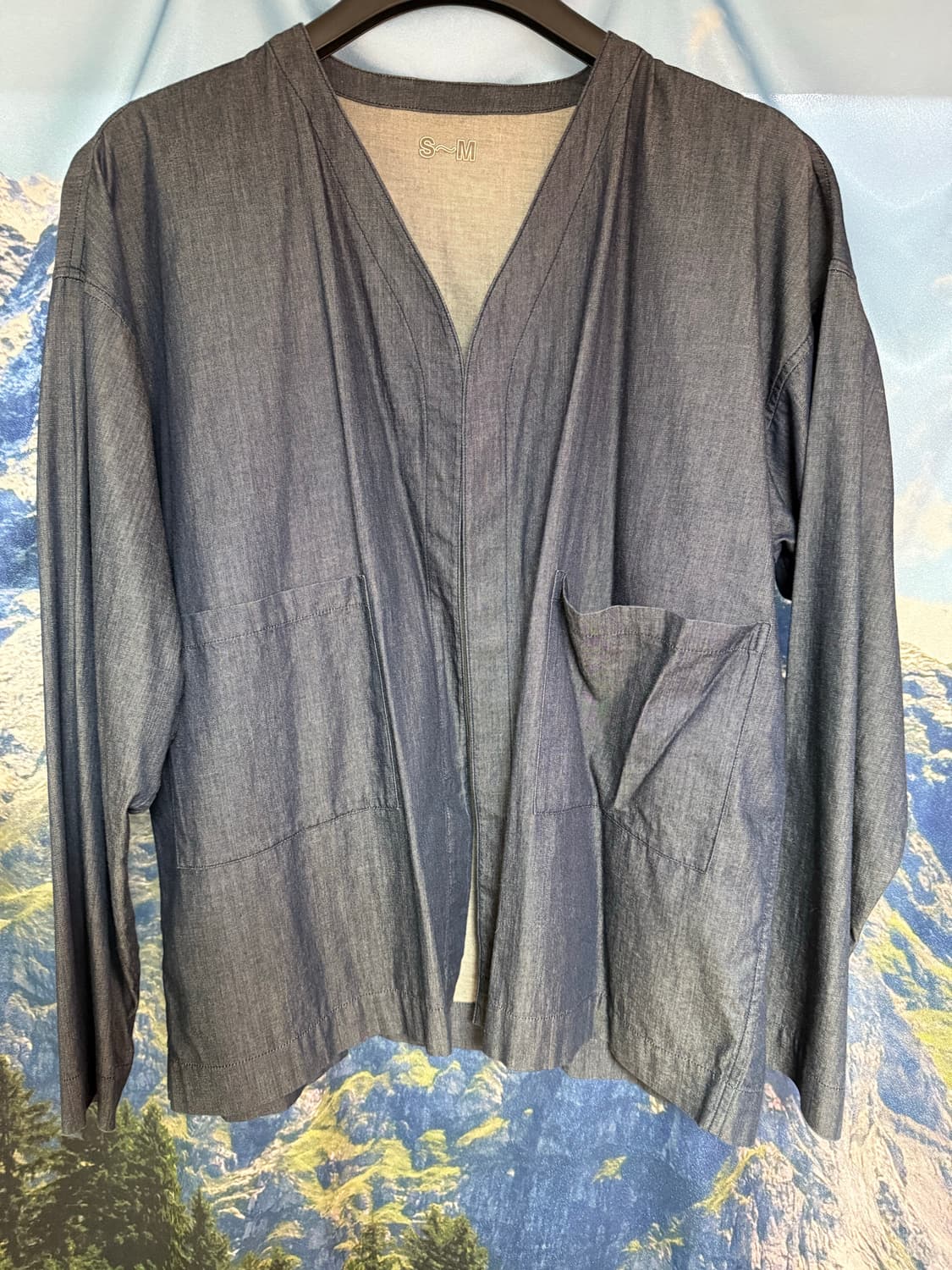 무지 라보 데님 가디건 상품이미지1