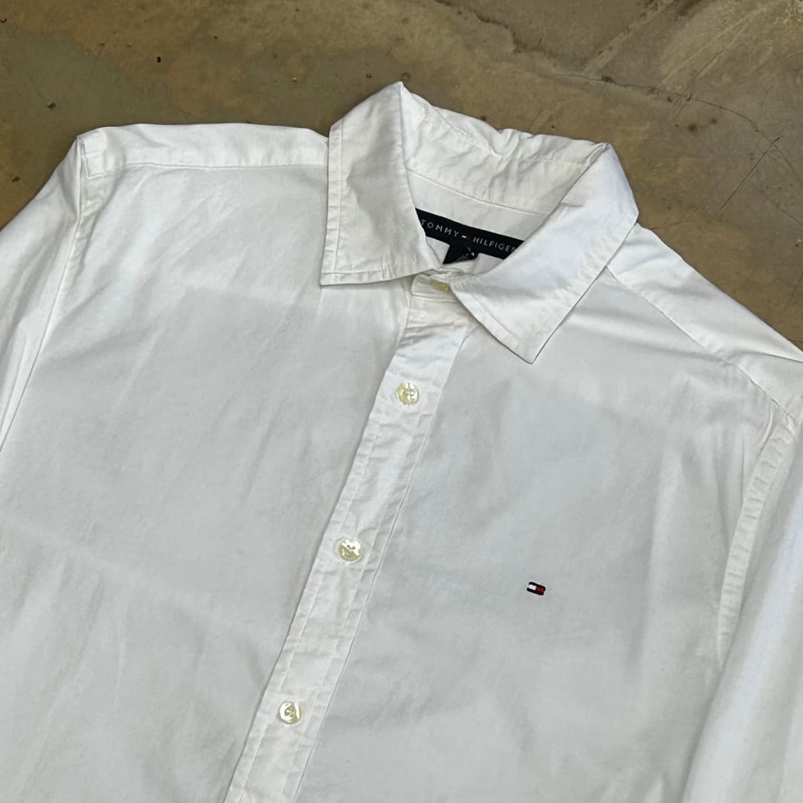 S 타미힐피거 화이트 코튼 셔츠 상품이미지1