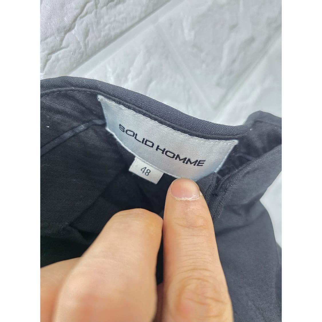 솔리드옴므 블랙 슬랙스 32인치 상품이미지2