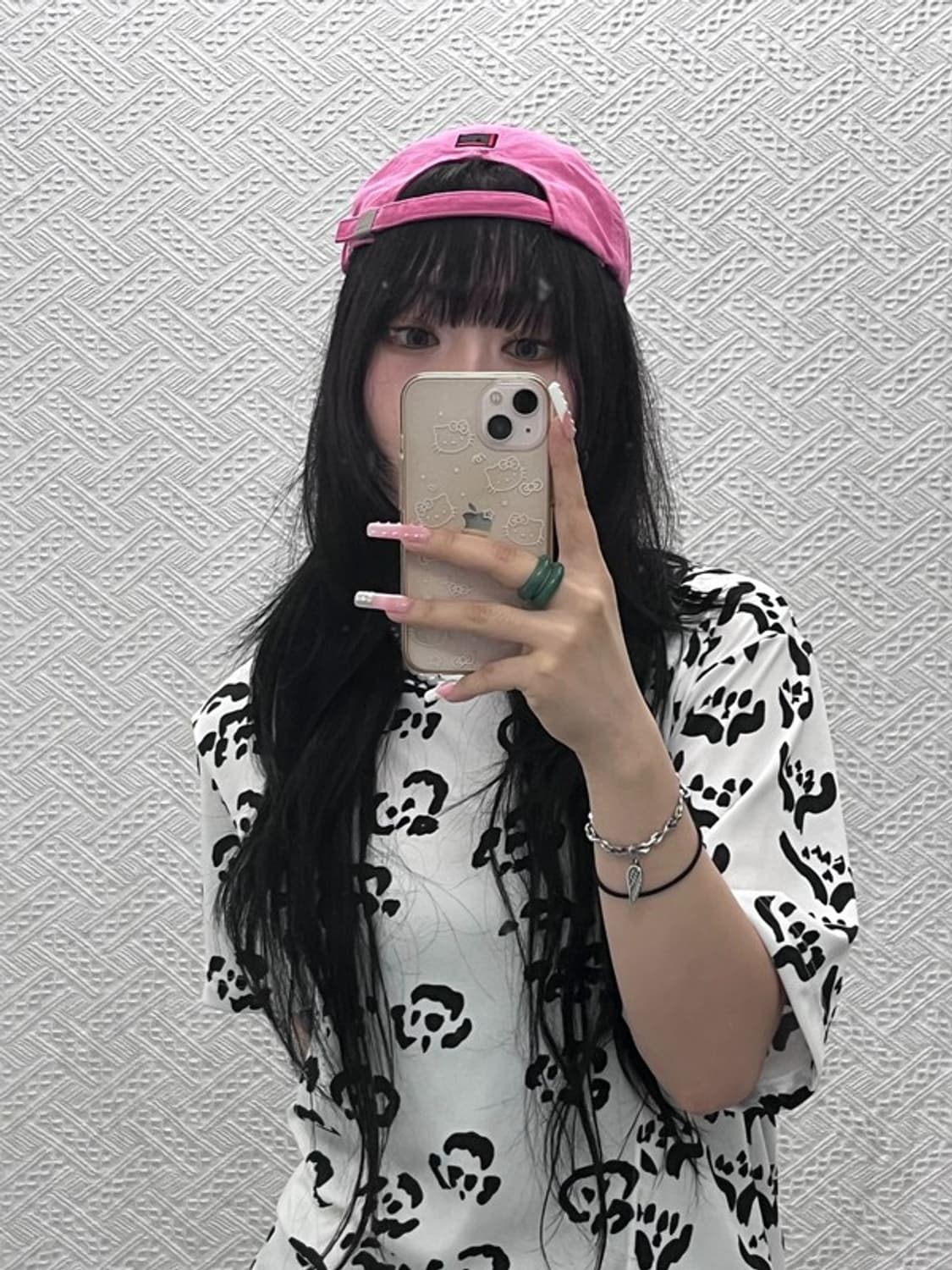 푸부 FUBU Y2K 대장급 00s 딸기우유 갸루 핑크 볼캡 C12449 상품이미지2