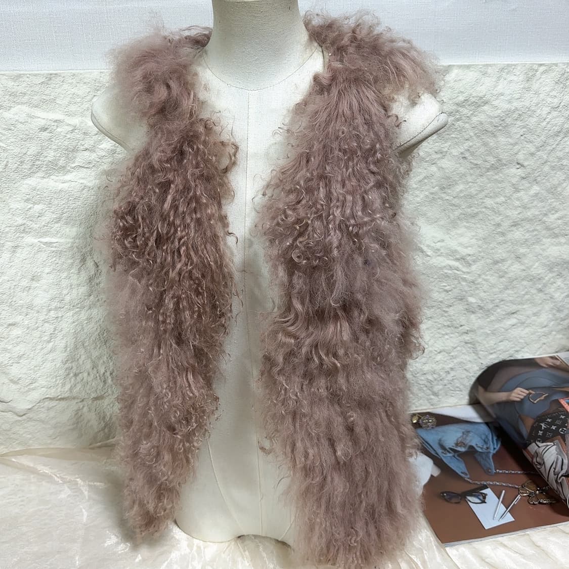 빈티지 토스카나 양털 조끼베스트 상품이미지2