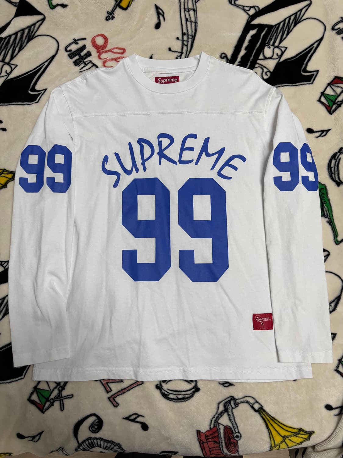 [S] 24SS 슈프림 99 롱슬리브 풋볼 탑 스톤 상품이미지1