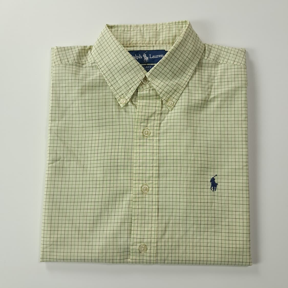 CK183 M 폴로 90s 라이트옐로우 마이크로체크 반팔 셔츠 남방 상품이미지7