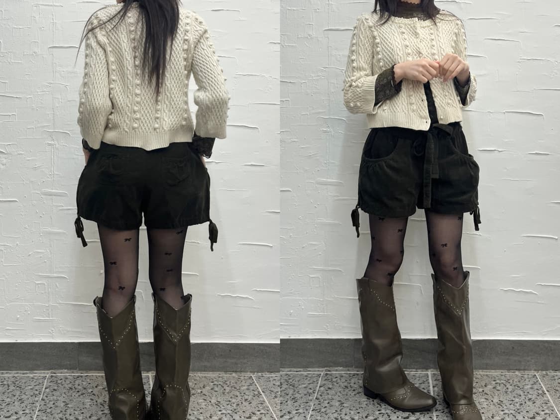 creamy perl detail cardigan 상품이미지3