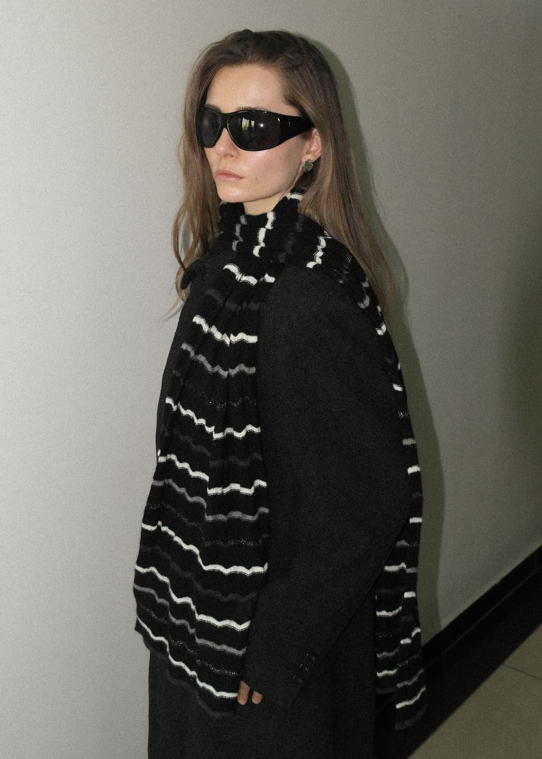 캐시미어 스트라이프 머플러 상품이미지1