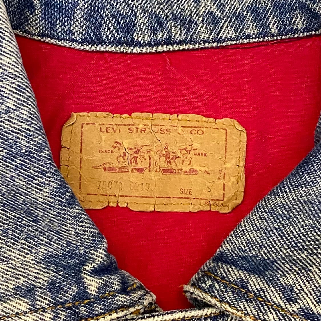 레어 90s Made in USA 빈티지 리바이스 블루종 데님자켓 청자켓 상품이미지7