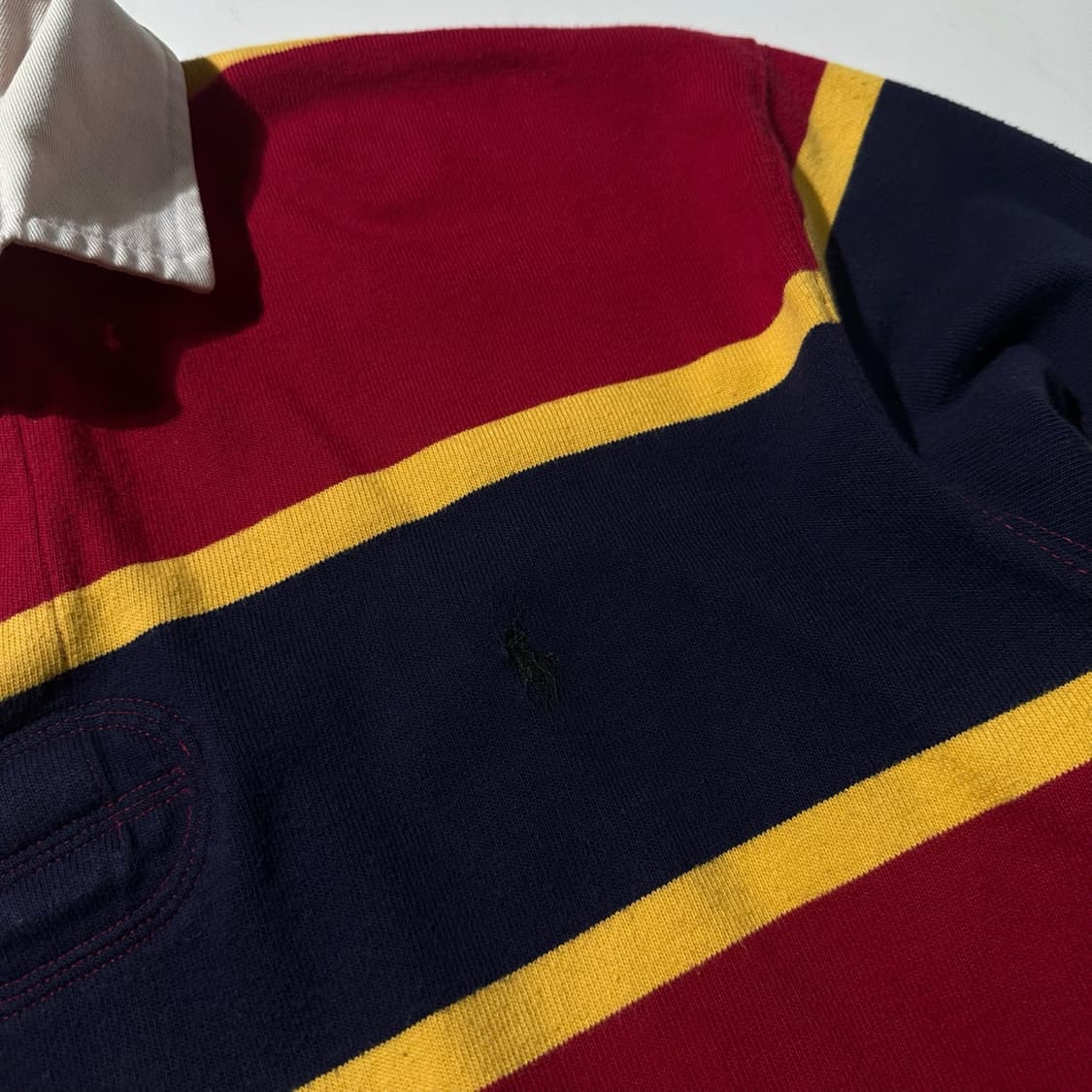 폴로 랄프로렌 스트라이프 보더 럭비 카라 티셔츠 상품이미지5