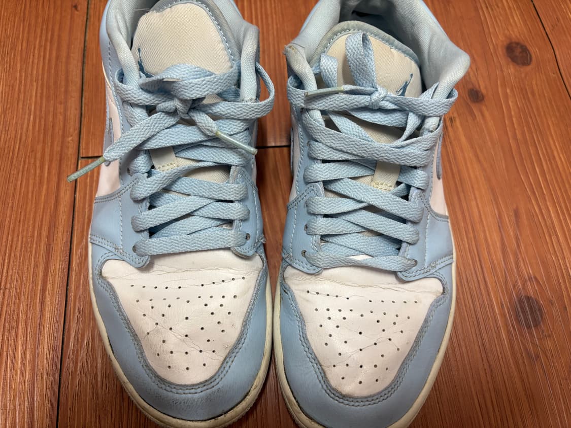 나이키 조던1 로우 화이트 아이스블루 신발 상품이미지5