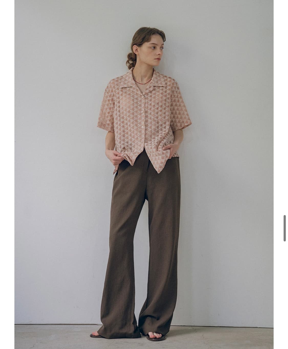 반원아뜰리에 플라워 자수 셔츠 상품이미지2