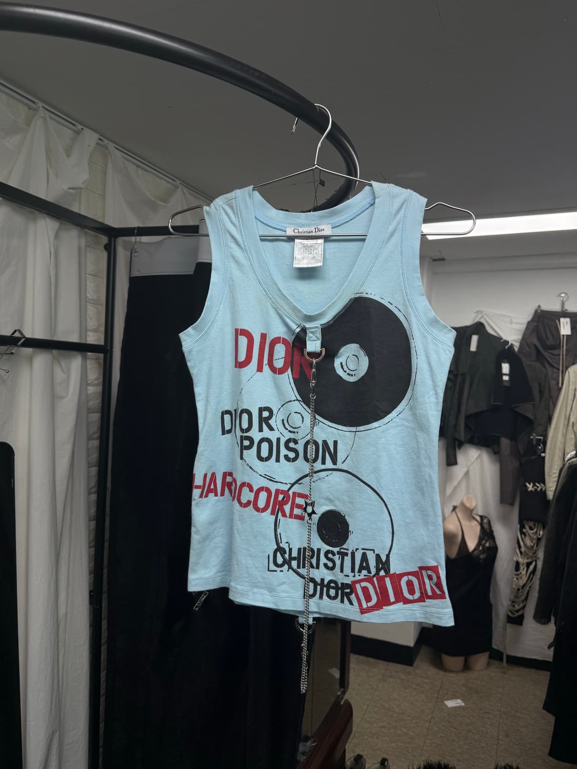 rare* 디올 존갈리아노 04ss 하드코어 피어싱 체인 슬리브리스 상품이미지2