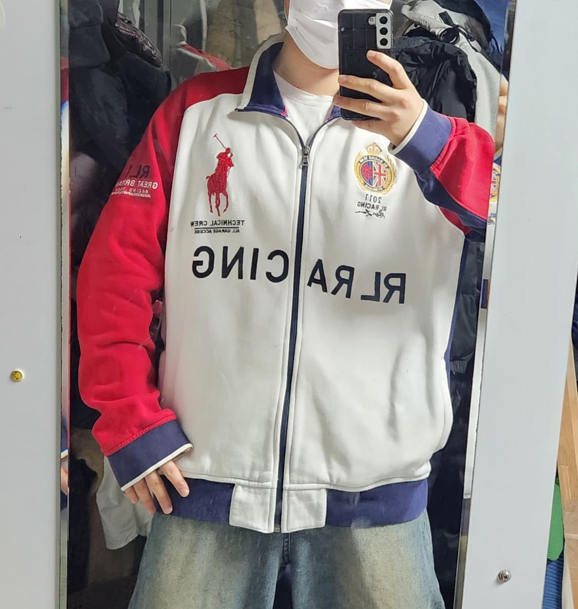 XL 폴로 랄프로렌 빅포니  RL1 레이싱 코튼 집업 자켓 상품이미지3