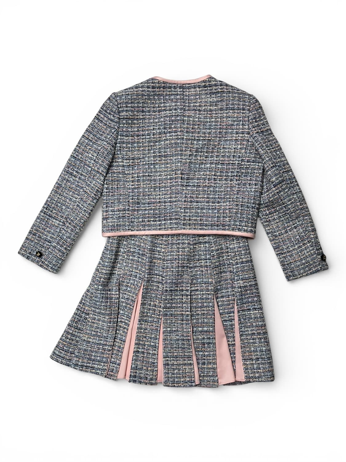 잇미샤 트위드 핑크 체크 셋업 S 상품이미지4
