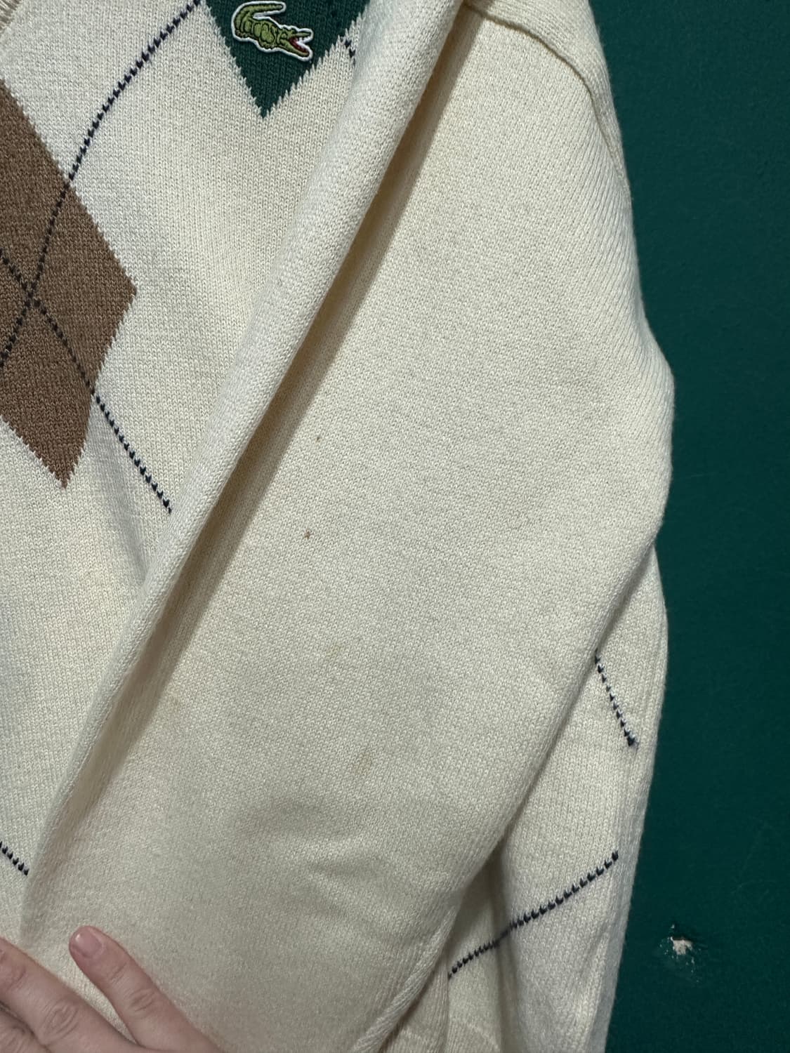 라코스테 아가일니트 100사이즈 상품이미지3