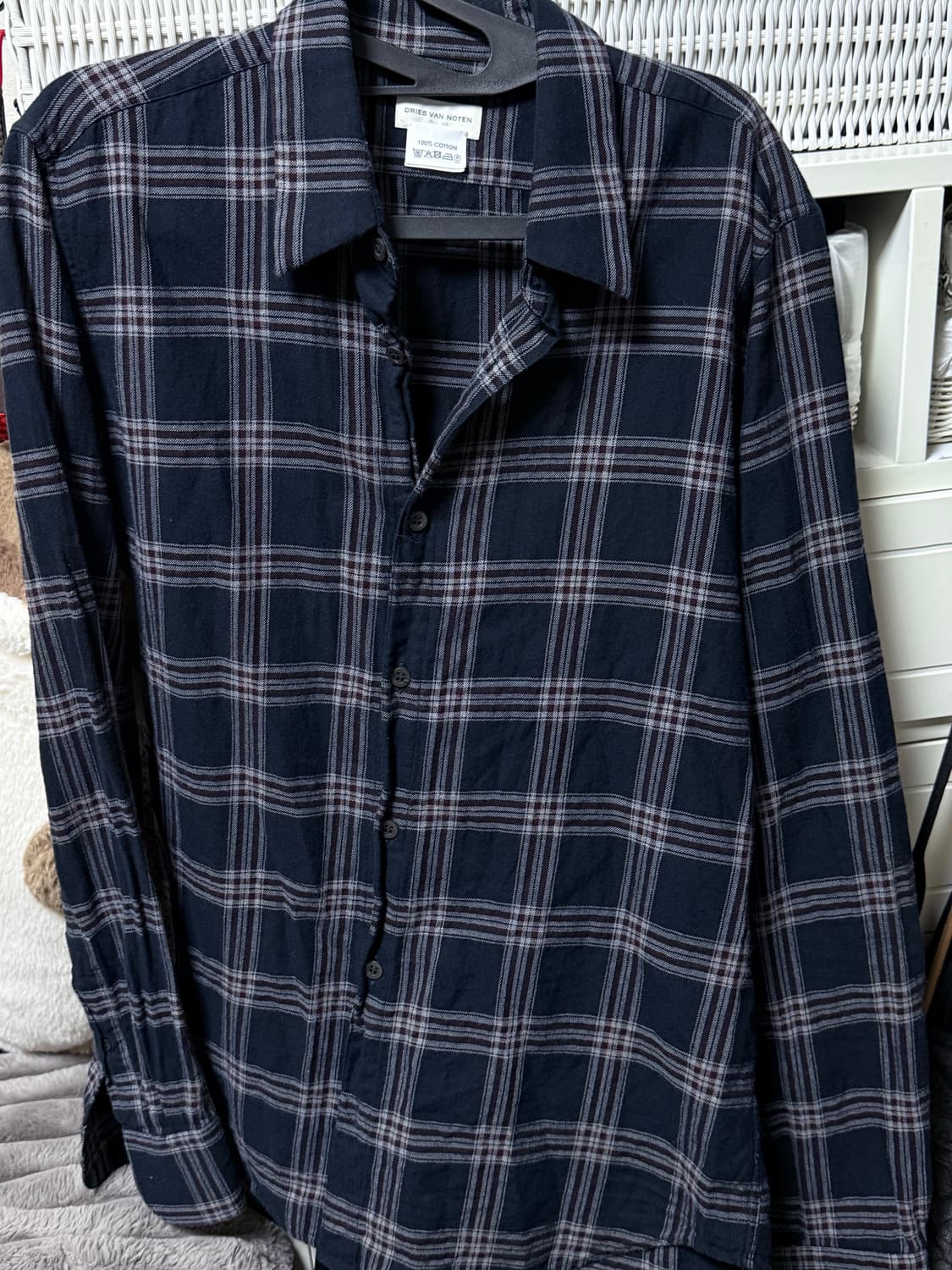 드리스반노튼 체크 셔츠 48사이즈 상품이미지1
