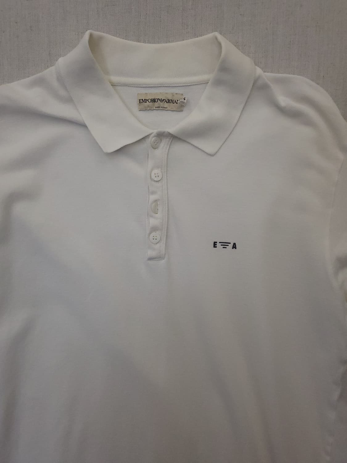 엠포리오 아르마니 화이트 반팔 폴로티 XL 상품이미지2