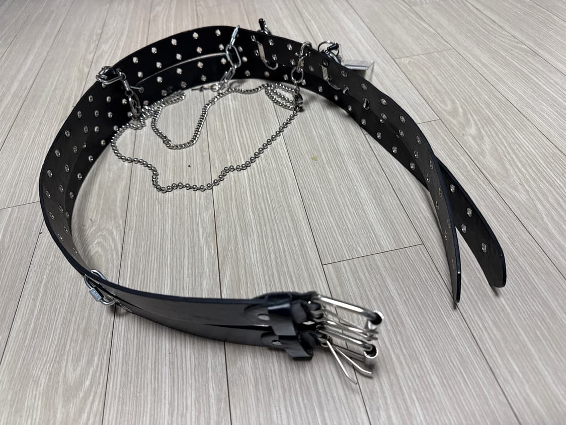 쿠쿠베베 25ss COLLISION TWINS LEATHER  BELT 상품이미지4