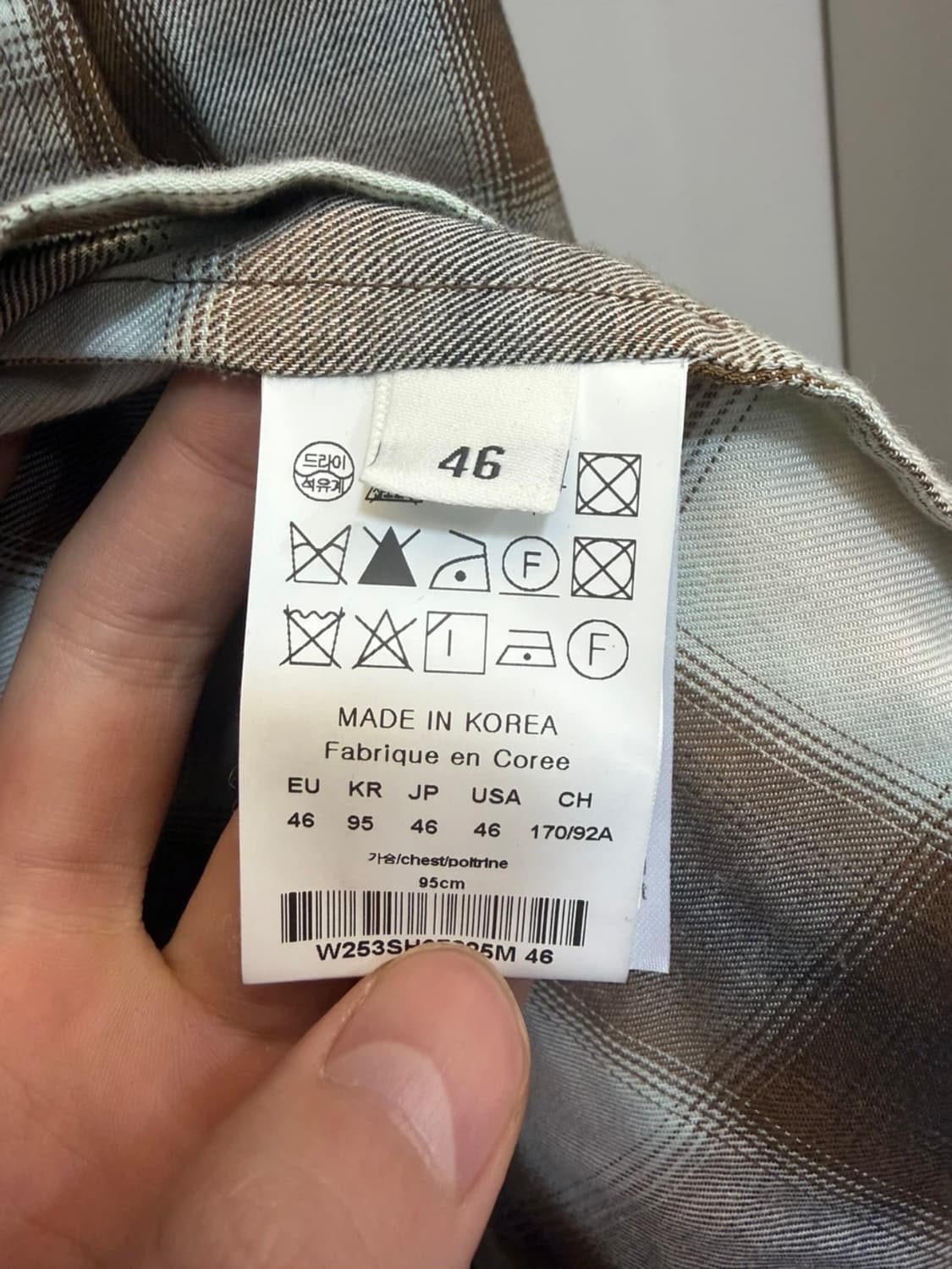 우영미 백로고 체크 셔츠 상품이미지6