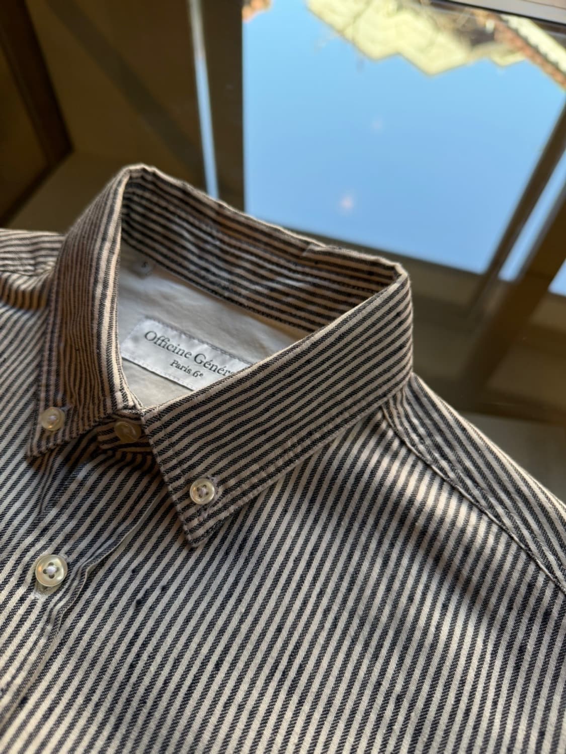 오피신 제네랄 버튼다운 셔츠 슬림100 상품이미지6