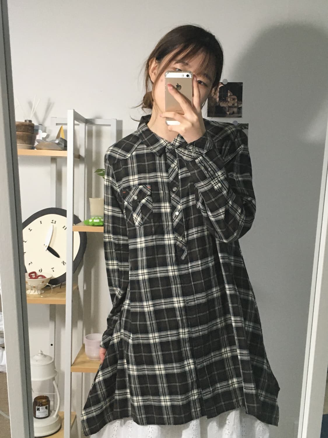 체크 셔츠 원피스 상품이미지3