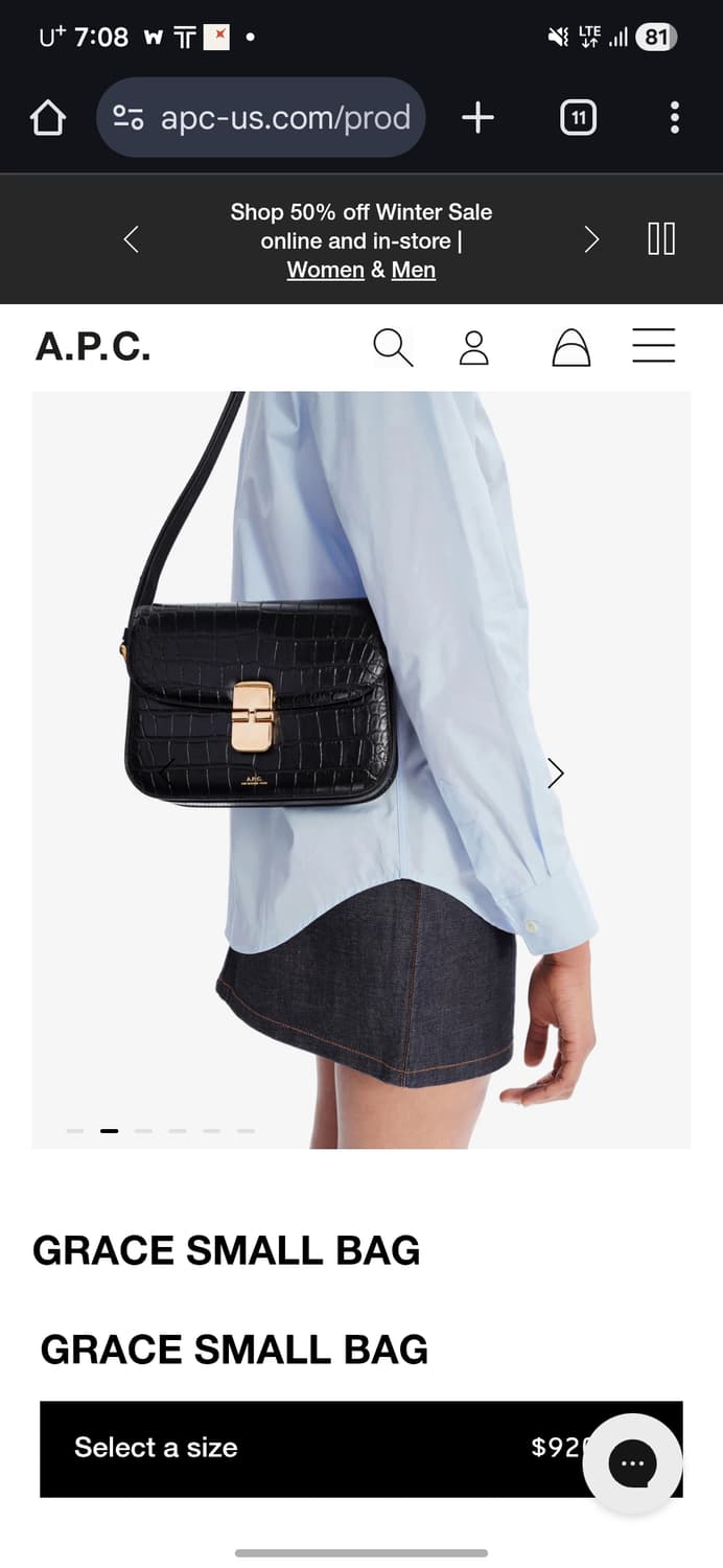 아페쎄 그레이스백 크록 블랙 느와르 상품이미지2