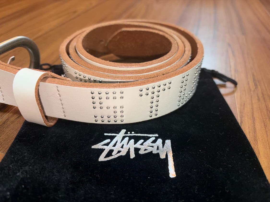 스투시 스터드 레더 벨트 본 L/XL 상품이미지1